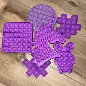Bundle 6 Purple Pop It Fidgets